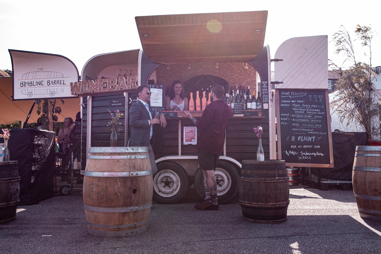 mobile wine bar for hire 